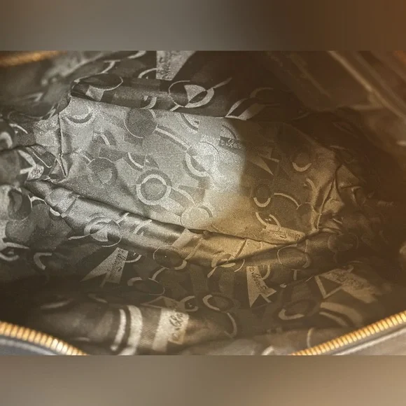 Salvatore Ferragamo Black and Gold Accent Bag - Picture 10 of 17